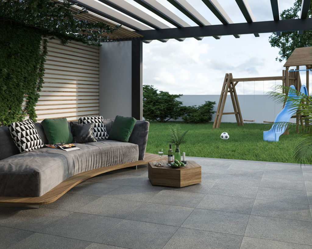 JK Outdoor Terra Antracite 60x60x2cm keramische terrastegel